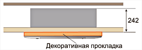 Декоративная прокладка UTG-BGYA-W между панелью и потолком