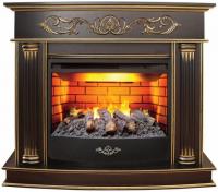 Электрокамин Real Flame Milano тёмный орех (патина) с очагом 3D Firestar 25.5