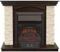 Электрокамин Real Flame Elford античный дуб с очагом Majestic Lux