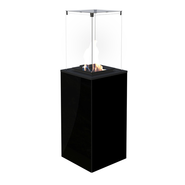 Уличный обогреватель Kratki PATIO MINI/M/G31/37MBAR/CZ - черное стекло, с ручным управлением