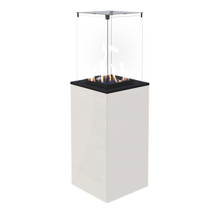 Уличный обогреватель Kratki PATIO MINI/M/G31/37MBAR/B - белое стекло, с ручным управлением