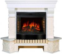 Электрокамин угловой Royal Flame Pierre Luxe сланец белый с очагом Dioramic 25
