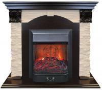 Электрокамин Real Flame Dublin LUX античный дуб с очагом Majestic Lux