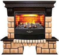 Электрокамин Real Flame Stone brick с очагом 3D Firestar 25.5