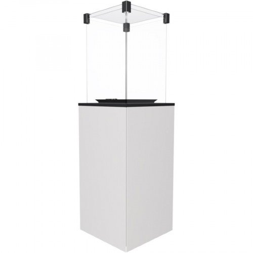 Уличный обогреватель Kratki PATIO/M/G31/37MBAR/B - белое стекло, с ручным управлением