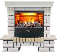 Электрокамин Real Flame Country белый дуб с очагом 3D Firestar 25.5