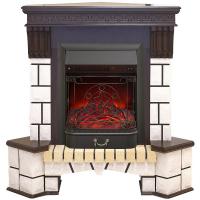 Электрокамин угловой Real Flame Stone new с очагом Majestic Lux
