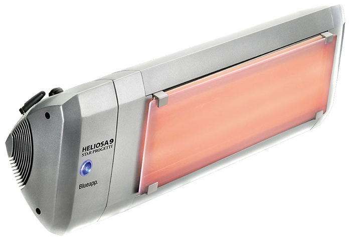 Инфракрасный обогреватель Heliosa 9.3 (2000Вт) серый со стеклом White screen, Bluetooth и пультом