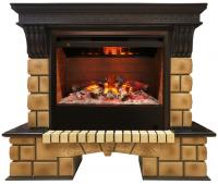 Электрокамин Real Flame Stone Brick с очагом 3D Helios 26 фото в интернет-магазине AIR-RUS.RU