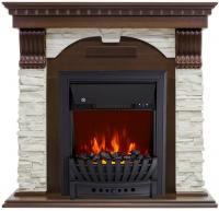 Электрокамин угловой Royal Flame Dublin сланец белый с очагом Aspen Black